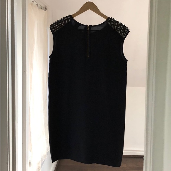 Club Monaco Silk Studded Shoulder Cocktail Dress - Picture 7 of 8